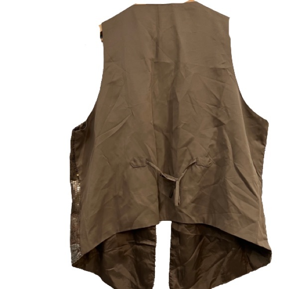 Chico’s Waistcoat Sequin Embellished Open Vest Daisy Jones Style 70’s - Picture 2 of 6